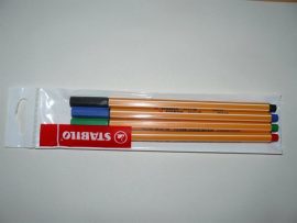 STABILO Tűfilc készlet, 0,4 mm, STABILO "Point 88", 4 különböző szín STABILO Tűfilc készlet, 0,4 mm, STABILO "Point 88", 4 különböző szín