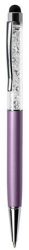 ART CRYSTELLA Golyóstoll, orgonalila, felül fehér SWAROVSKI® kristállyal töltve, érintővel, 14 cm, ART CRYSTELLA® ART CRYSTELLA Golyóstoll, orgonalila, felül fehér SWAROVSKI® kristállyal töltve, érintővel, 14 cm, ART CRYSTELLA®