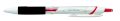   UNI Golyóstoll, 0,35 mm, nyomógombos, fehér tolltest, UNI "SXN-155 Jetstream", piros
