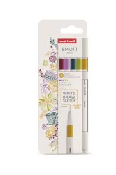 UNI Tűfilc készlet, 0,4 mm, UNI "Emott Retro", 5 különböző szín