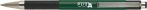   ZEBRA Golyóstoll, 0,24 mm, nyomógombos, zöld tolltest, ZEBRA "F-301 A", kék