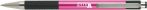   ZEBRA Golyóstoll, 0,24 mm, nyomógombos, rózsaszín tolltest, ZEBRA "F-301 A", kék