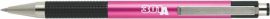 ZEBRA Golyóstoll, 0,24 mm, nyomógombos, rózsaszín tolltest, ZEBRA "F-301 A", kék
