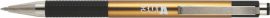 ZEBRA Golyóstoll, 0,24 mm, nyomógombos, arany színű tolltest, ZEBRA "F-301 A", kék