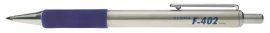 ZEBRA Golyóstoll, 0,24 mm, nyomógombos, rozsdamentes acél, kék tolltest, ZEBRA "F402", kék ZEBRA Golyóstoll, 0,24 mm, nyomógombos, rozsdamentes acél, kék tolltest, ZEBRA "F402", kék