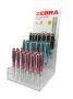   ZEBRA Golyóstoll display, 0,24 mm, teleszkópos, rozsdamentes acél, ZEBRA "Telescopic Metal Stylus", kék