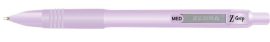 ZEBRA Golyóstoll, 0,27 mm, nyomógombos, lila tolltest, ZEBRA "Z-Grip Pastel", kék