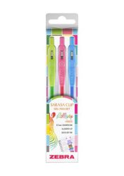 ZEBRA Zseléstoll készlet, 0,33 mm, nyomógombos, ZEBRA "Sarasa Clip Lollipop", 3 különböző szín ZEBRA Zseléstoll készlet, 0,33 mm, nyomógombos, ZEBRA "Sarasa Clip Lollipop", 3 különböző szín