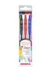ZEBRA Zseléstoll készlet, 0,33 mm, nyomógombos, ZEBRA "Sarasa Clip Urban Vibes", 3 különböző szín ZEBRA Zseléstoll készlet, 0,33 mm, nyomógombos, ZEBRA "Sarasa Clip Urban Vibes", 3 különböző szín