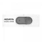 ADATA Pendrive, 64GB, USB 2.0, ADATA "UV220", fehér ADATA Pendrive, 64GB, USB 2.0, ADATA "UV220", fehér
