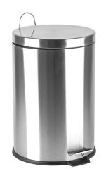 . Pedálos szemetes, rozsdamentes acél, kivehető műanyag vödörrel, 20 liter . Pedálos szemetes, rozsdamentes acél, kivehető műanyag vödörrel, 20 liter