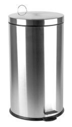 . Pedálos szemetes, rozsdamentes acél, kivehető műanyag vödörrel, 30 liter . Pedálos szemetes, rozsdamentes acél, kivehető műanyag vödörrel, 30 liter