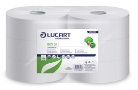 LUCART Toalettpapír, 2 rétegű, nagytekercses, 28 cm átmérő, LUCART, "Eco 28 J", fehér LUCART Toalettpapír, 2 rétegű, nagytekercses, 28 cm átmérő, LUCART, "Eco 28 J", fehér
