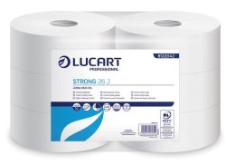 LUCART Toalettpapír, 2 rétegű, nagytekercses, 26 cm átmérő, LUCART, "Strong", hófehér LUCART Toalettpapír, 2 rétegű, nagytekercses, 26 cm átmérő, LUCART, "Strong", hófehér