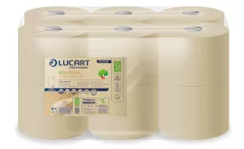LUCART Toalettpapír, 2 rétegű, 180 m, LUCART "EcoNatural" L-One mini 180", havanna barna