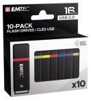   EMTEC Pendrive, 16GB, 10 db, USB 2.0, EMTEC "K100 Mini Box"