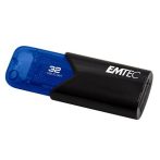 EMTEC Pendrive, 32GB, USB 3.2, EMTEC "B110 Click Easy", fekete-kék EMTEC Pendrive, 32GB, USB 3.2, EMTEC "B110 Click Easy", fekete-kék