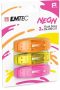   EMTEC Pendrive, 8GB, 3 db, USB 2.0, EMTEC "C410 Neon", narancs, citromsárga, rózsaszín