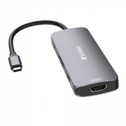 VERBATIM USB elosztó-HUB, USB-C PD/2xHDMI/3xUSB-A/SD/mSD, VERBATIM VERBATIM USB elosztó-HUB, USB-C PD/2xHDMI/3xUSB-A/SD/mSD, VERBATIM