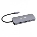 VERBATIM USB elosztó-HUB, 2xUSB-C/1xHDMI/3xUSB-A/RJ45/SD/mSD, VERBATIM VERBATIM USB elosztó-HUB, 2xUSB-C/1xHDMI/3xUSB-A/RJ45/SD/mSD, VERBATIM
