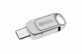 MYMEDIA Pendrive, 32GB, USB 2.0 + USB-C, alumínium ház, MYMEDIA "Dual" (by VERBATIM) MYMEDIA Pendrive, 32GB, USB 2.0 + USB-C, alumínium ház, MYMEDIA "Dual" (by VERBATIM)