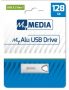   MYMEDIA Pendrive, 128GB, USB 3.2 Gen1, alumínium ház, MYMEDIA "Alu" (by VERBATIM)