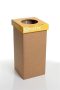   RECOBIN Szelektív hulladékgyűjtő, újrahasznosított, angol felirat, 20 l, RECOBIN "Mini", sárga