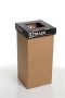   RECOBIN Szelektív hulladékgyűjtő, újrahasznosított, angol felirat, 20 l, RECOBIN "Mini", fekete