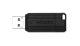 VERBATIM Pendrive, 128GB, USB 2.0, 10/4MB/sec, VERBATIM "PinStripe", fekete
