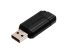 VERBATIM Pendrive, 128GB, USB 2.0, 10/4MB/sec, VERBATIM "PinStripe", fekete