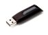 VERBATIM Pendrive, 128GB, USB 3.2, 80/25 MB/s, VERBATIM "V3", fekete-szürke