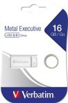 VERBATIM Pendrive, 16GB, USB 2.0, VERBATIM "Executive Metal", ezüst VERBATIM Pendrive, 16GB, USB 2.0, VERBATIM "Executive Metal", ezüst