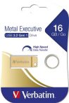 VERBATIM Pendrive, 16GB, USB 3.2, VERBATIM "Executive Metal" arany VERBATIM Pendrive, 16GB, USB 3.2, VERBATIM "Executive Metal" arany