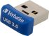 VERBATIM Pendrive, 16GB, USB 3.2, 80/25MB/s, VERBATIM "Nano"
