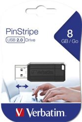 VERBATIM Pendrive, 8GB, USB 2.0, 10/4MB/sec, VERBATIM "PinStripe", fekete VERBATIM Pendrive, 8GB, USB 2.0, 10/4MB/sec, VERBATIM "PinStripe", fekete
