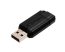 VERBATIM Pendrive, 8GB, USB 2.0, 10/4MB/sec, VERBATIM "PinStripe", fekete