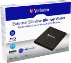 VERBATIM BluRay író, USB 3.0, külső, VERBATIM VERBATIM BluRay író, USB 3.0, külső, VERBATIM