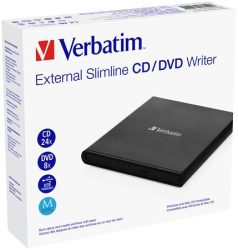 VERBATIM CD/DVD író, USB 2.0, külső, VERBATIM VERBATIM CD/DVD író, USB 2.0, külső, VERBATIM