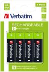 VERBATIM Tölthető elem, AA ceruza, 4x2500 mAh, VERBATIM VERBATIM Tölthető elem, AA ceruza, 4x2500 mAh, VERBATIM