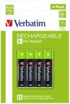 VERBATIM Tölthető elem, AAA mikro, 4x950 mAh, VERBATIM VERBATIM Tölthető elem, AAA mikro, 4x950 mAh, VERBATIM