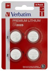 VERBATIM Gombelem, CR2025, 4 db, VERBATIM "Premium" VERBATIM Gombelem, CR2025, 4 db, VERBATIM "Premium"