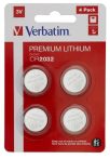 VERBATIM Gombelem, CR2032, 4 db, VERBATIM "Premium" VERBATIM Gombelem, CR2032, 4 db, VERBATIM "Premium"