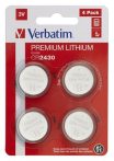 VERBATIM Gombelem, CR2430, 4 db, VERBATIM "Premium" VERBATIM Gombelem, CR2430, 4 db, VERBATIM "Premium"