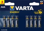 VARTA Elem, AAA mikro, 8 db, VARTA "Energy" VARTA Elem, AAA mikro, 8 db, VARTA "Energy"