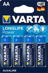VARTA Elem, AA ceruza, 4 db, VARTA "Longlife Power" VARTA Elem, AA ceruza, 4 db, VARTA "Longlife Power"