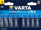 VARTA Elem, AA ceruza, 8 db, VARTA "Longlife Power" VARTA Elem, AA ceruza, 8 db, VARTA "Longlife Power"