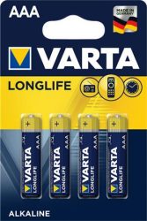 VARTA Elem, AAA mikro, 4 db, VARTA "Longlife" VARTA Elem, AAA mikro, 4 db, VARTA "Longlife"