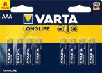 VARTA Elem, AAA mikro, 8 db, VARTA "Longlife" VARTA Elem, AAA mikro, 8 db, VARTA "Longlife"
