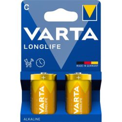 VARTA Elem, C baby, 2 db, műanyagmentes, VARTA "Longlife" VARTA Elem, C baby, 2 db, műanyagmentes, VARTA "Longlife"