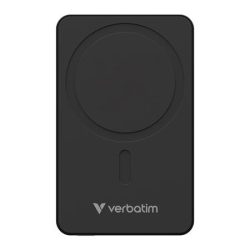 VERBATIM Power bank, mágneses (vezeték nélküli), 10.000mAh, VERBATIM "Charge n Go Essentials", fekete VERBATIM Power bank, mágneses (vezeték nélküli), 10.000mAh, VERBATIM "Charge n Go Essentials", fekete